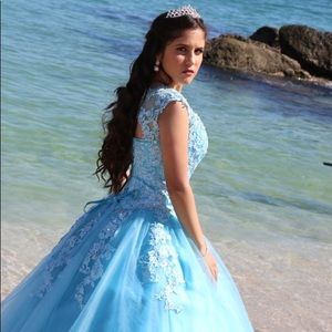 Ocean blue ball gown 👗 Cinderella Style✨
